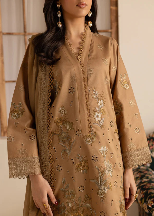 Marjjan Zohra Unstitched Emb Lawn'25 - Sufi Fabrics