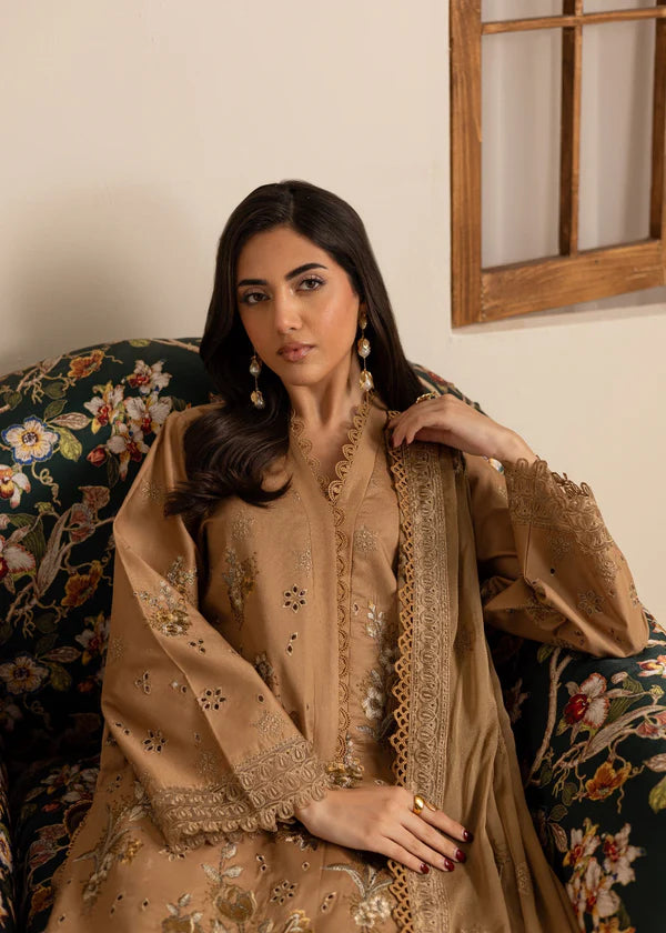 Marjjan Zohra Unstitched Emb Lawn'25 - Sufi Fabrics