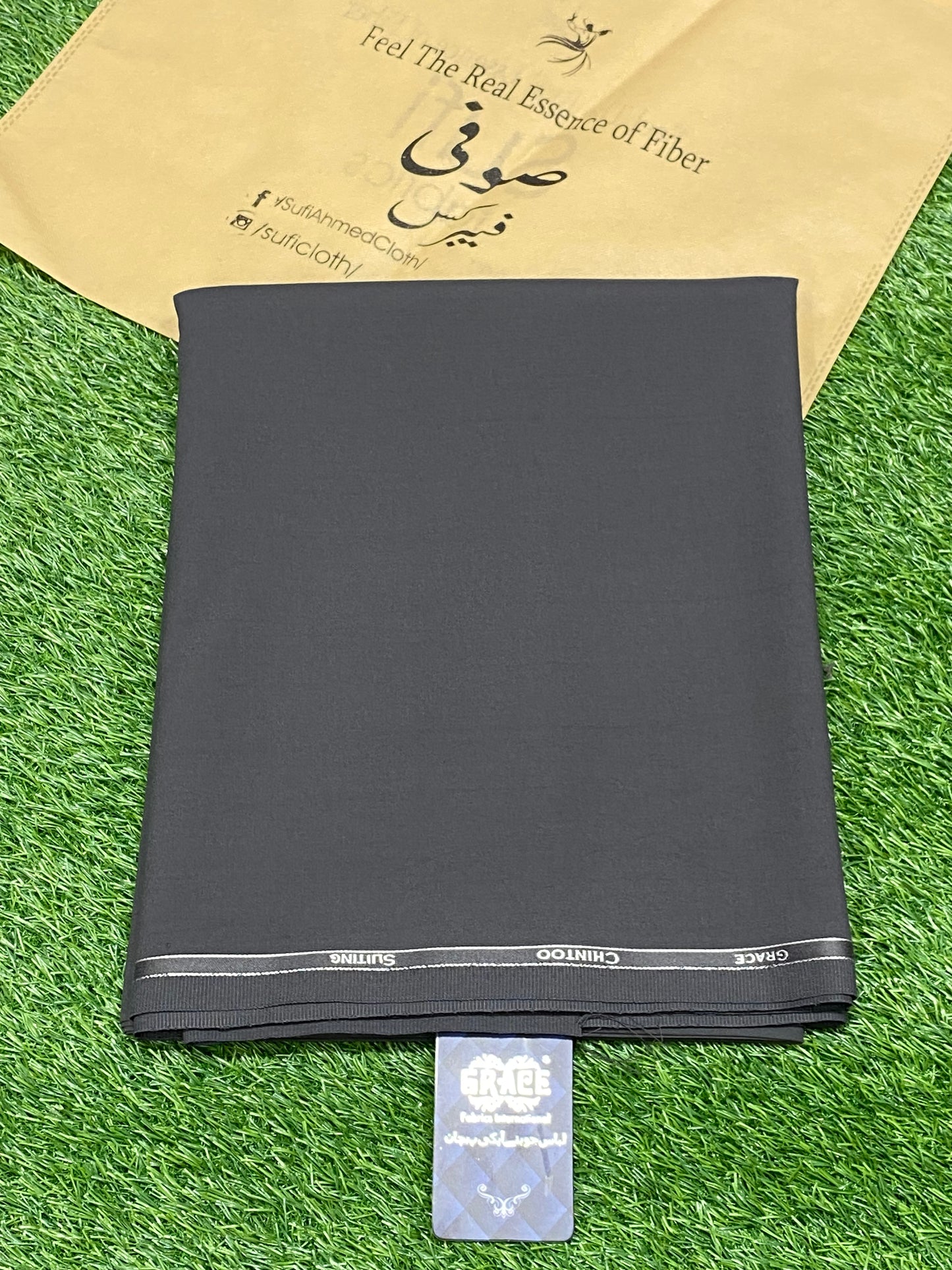 Chintoo By Grace – Wash & Wear (Charcoal Grey) - Sufi Fabrics