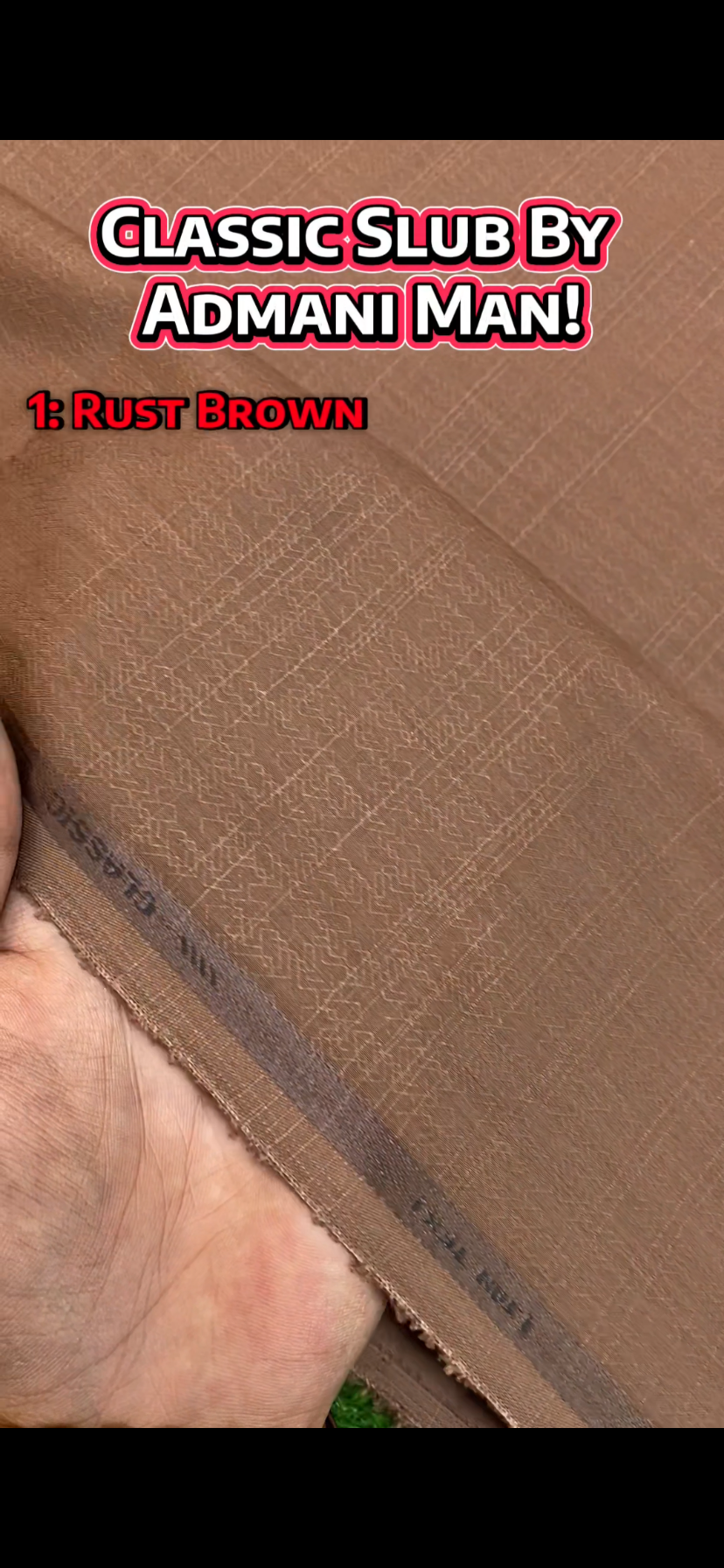 Classic Slub by Admani Man || Wash & Wear || Rust Brown