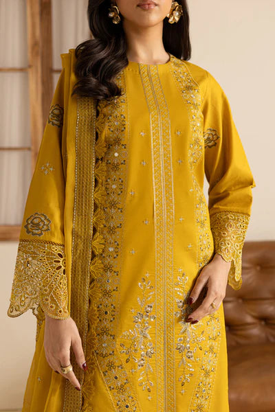Marjjan Zohra Unstitched Emb Lawn'25 - Sufi Fabrics