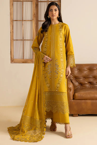 Marjjan Zohra Unstitched Emb Lawn'25 - Sufi Fabrics