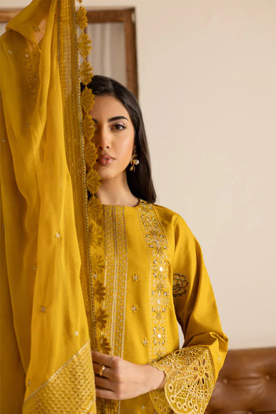 Marjjan Zohra Unstitched Emb Lawn'25 - Sufi Fabrics
