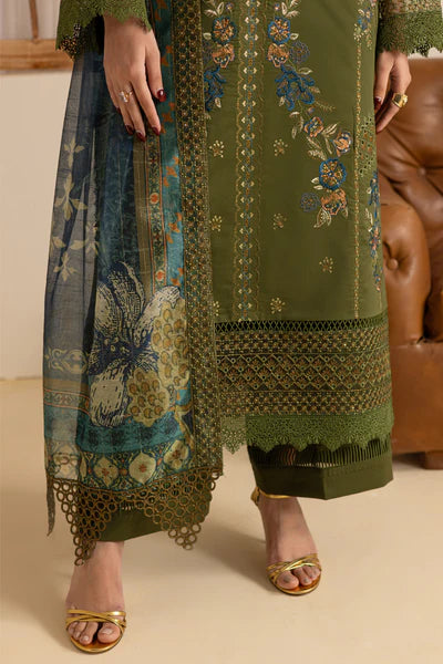 Marjjan Zohra Unstitched Emb Lawn'25 - Sufi Fabrics