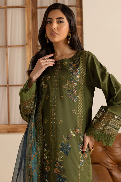 Marjjan Zohra Unstitched Emb Lawn'25 - Sufi Fabrics
