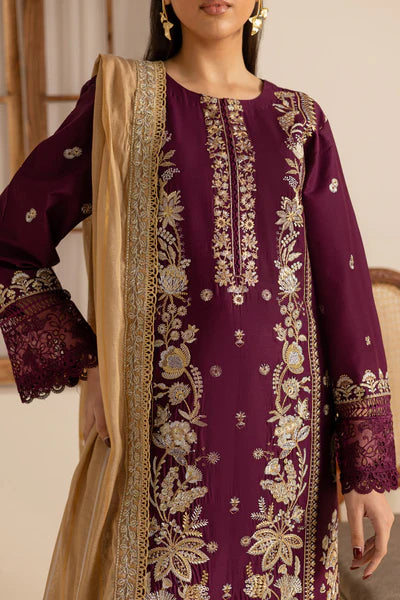 Marjjan Zohra Unstitched Emb Lawn'25 - Sufi Fabrics