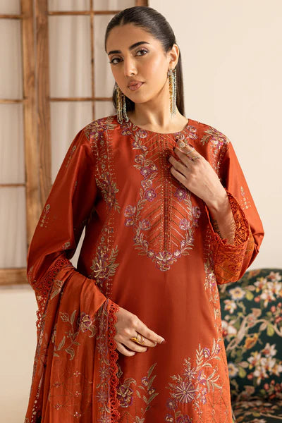 Marjjan Zohra Unstitched Emb Lawn'25 - Sufi Fabrics