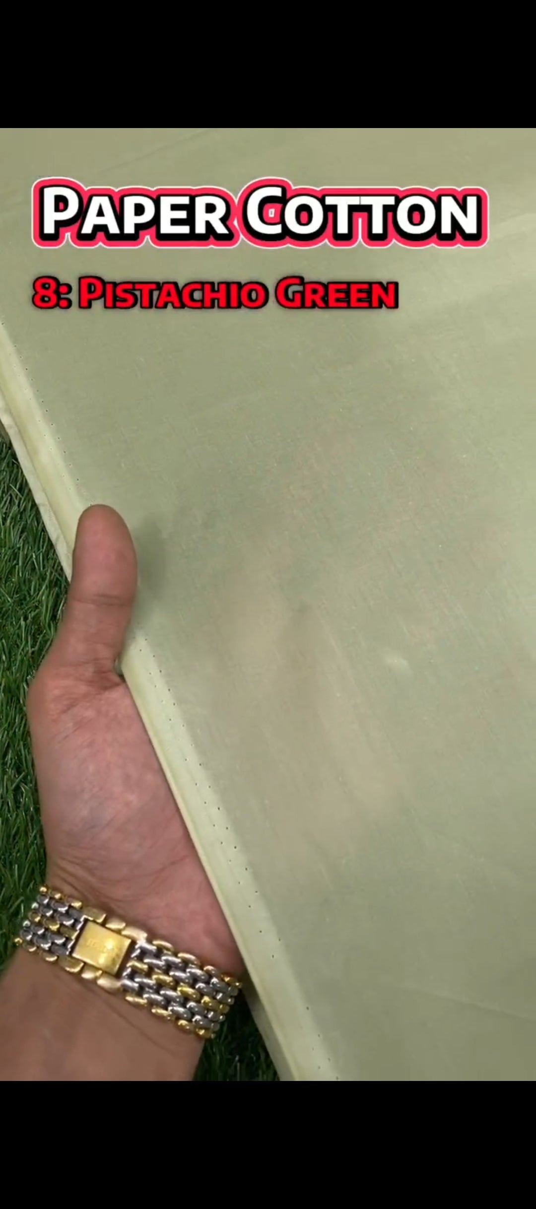 Paper Cotton || Pistachio Green - Sufi Fabrics
