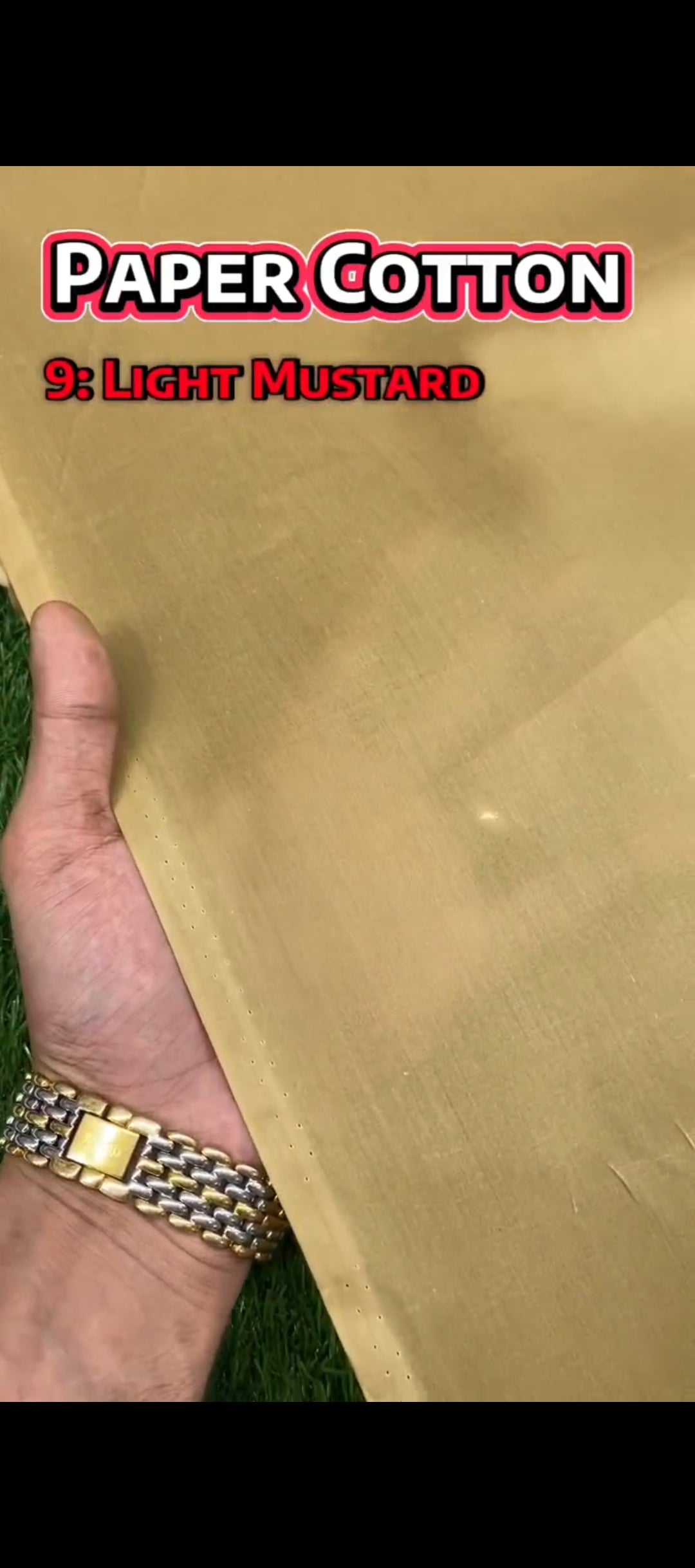 Paper Cotton || Light Mustard - Sufi Fabrics