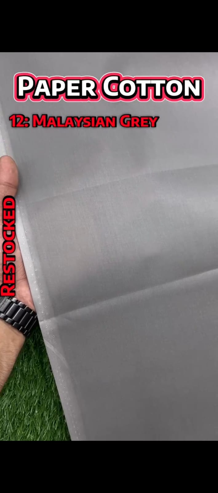 Paper Cotton || Malaysian Grey