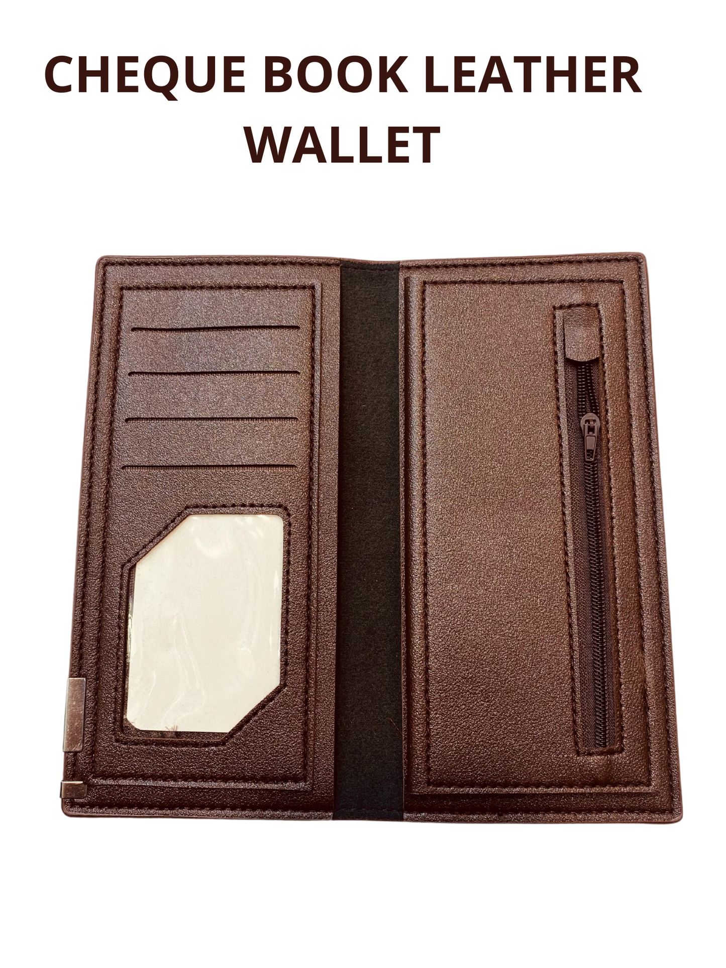 Premium Leather Cheque Book Wallet