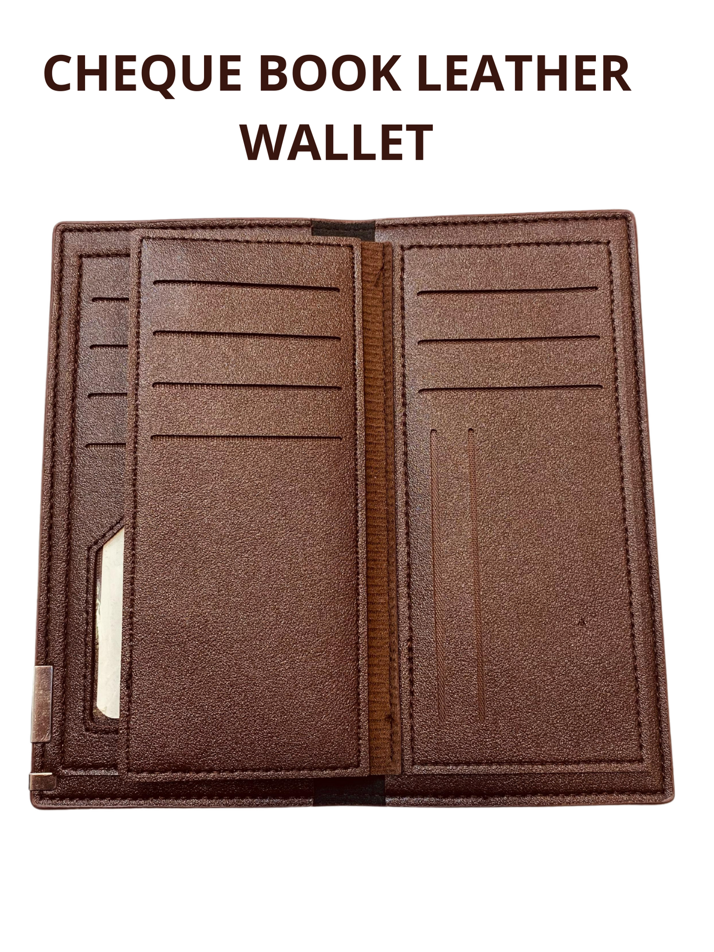 Premium Leather Cheque Book Wallet