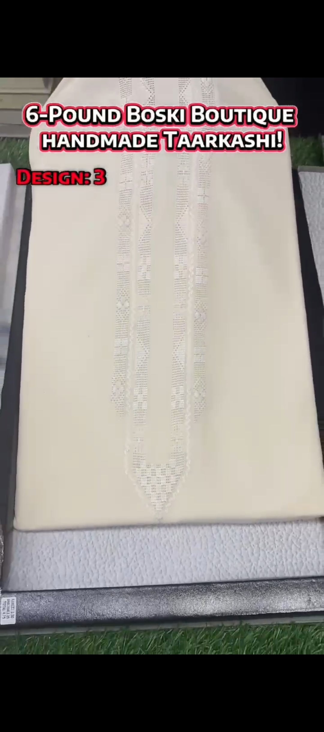 6-Pound Boski Handmade Taarkashi || Design-3 - Sufi Fabrics