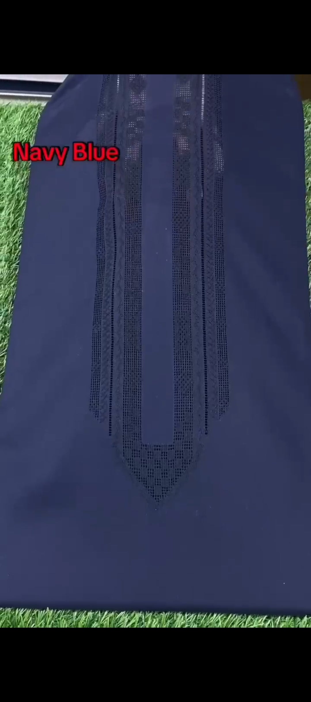 Cotton Boutique Handmade Taarkashi Gala || Navy Blue