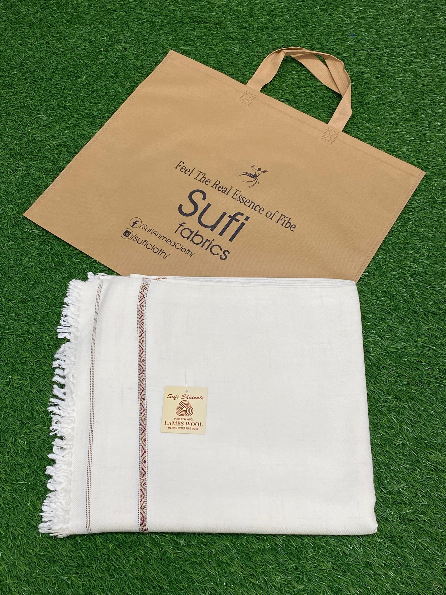 Sufi Wool Shawl || Off White