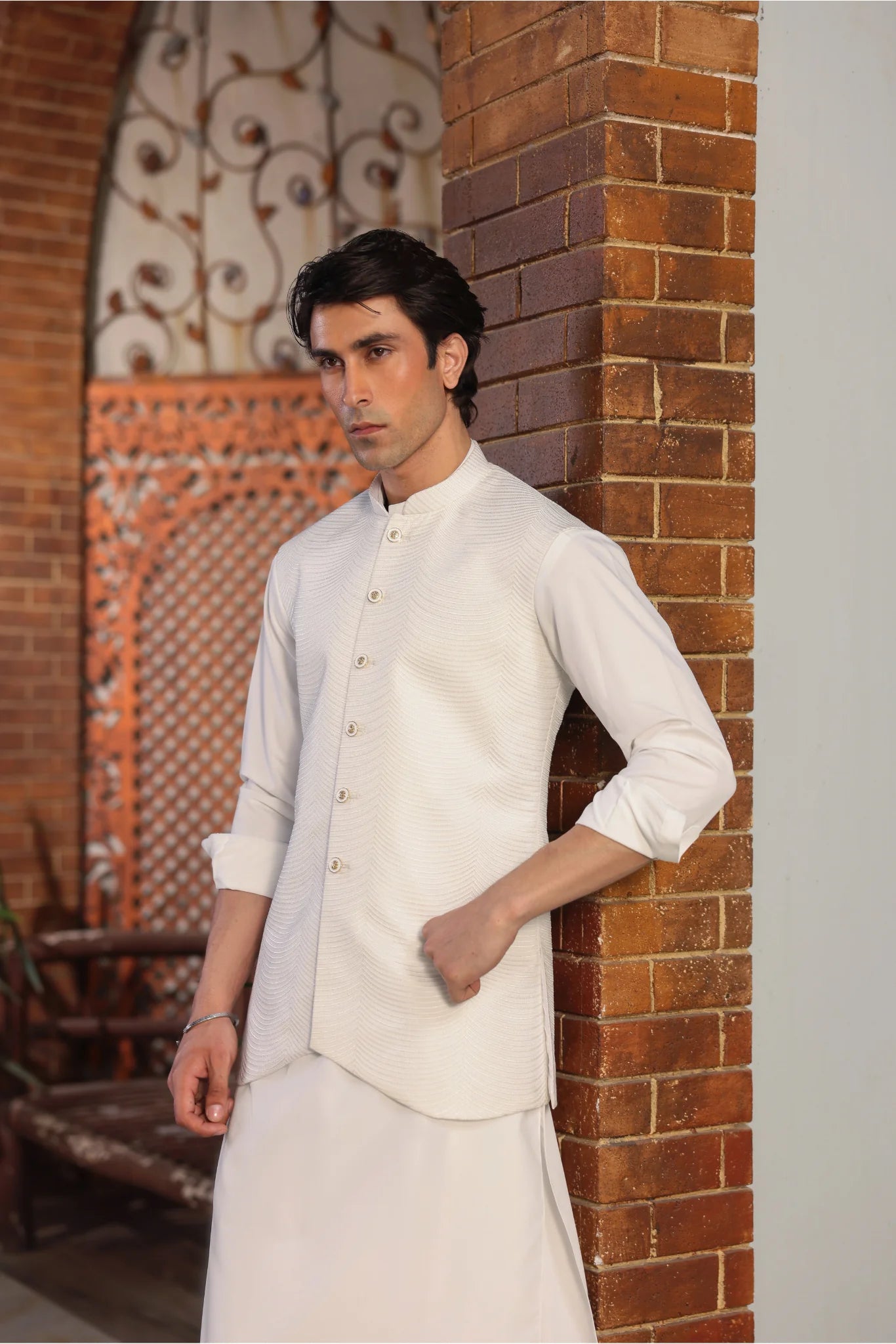 Suit with All-Over Waistcoat D#05 - Sufi Fabrics