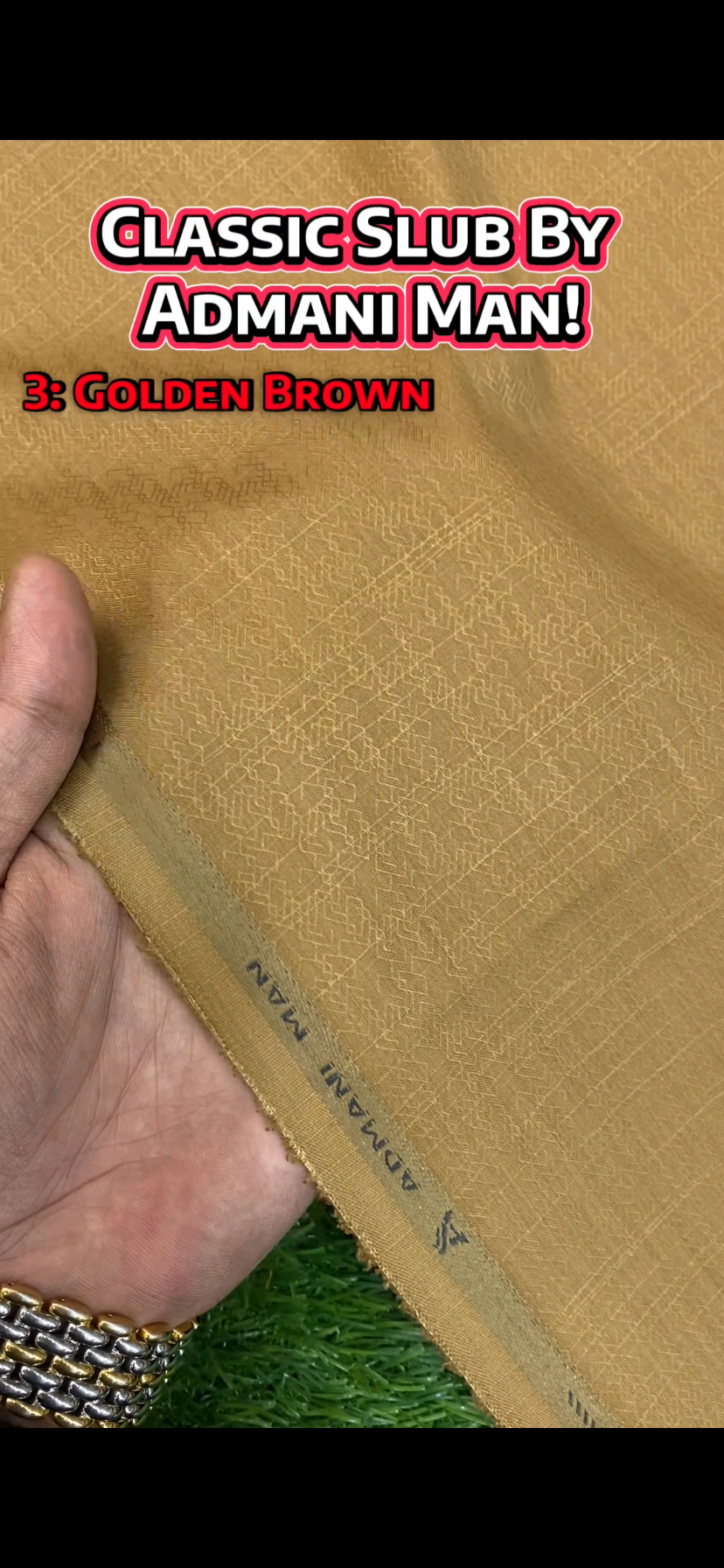 Classic Slub by Admani Man || Wash & Wear || Golden Brown