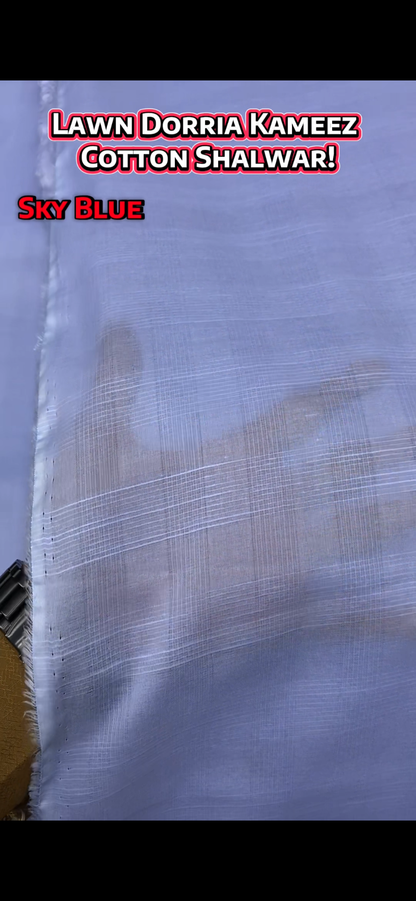 Lawn Dorria Kameez Cotton Shalwar || Sky Blue