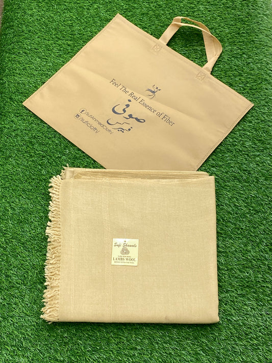 Sufi Wool Border-Less Shawl || Skin