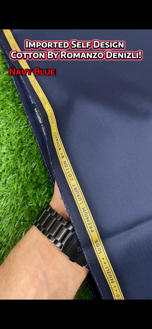 DENIZLI by ROMANZO – 100% Premium Luxury Egyptian Cotton || Navy Blue