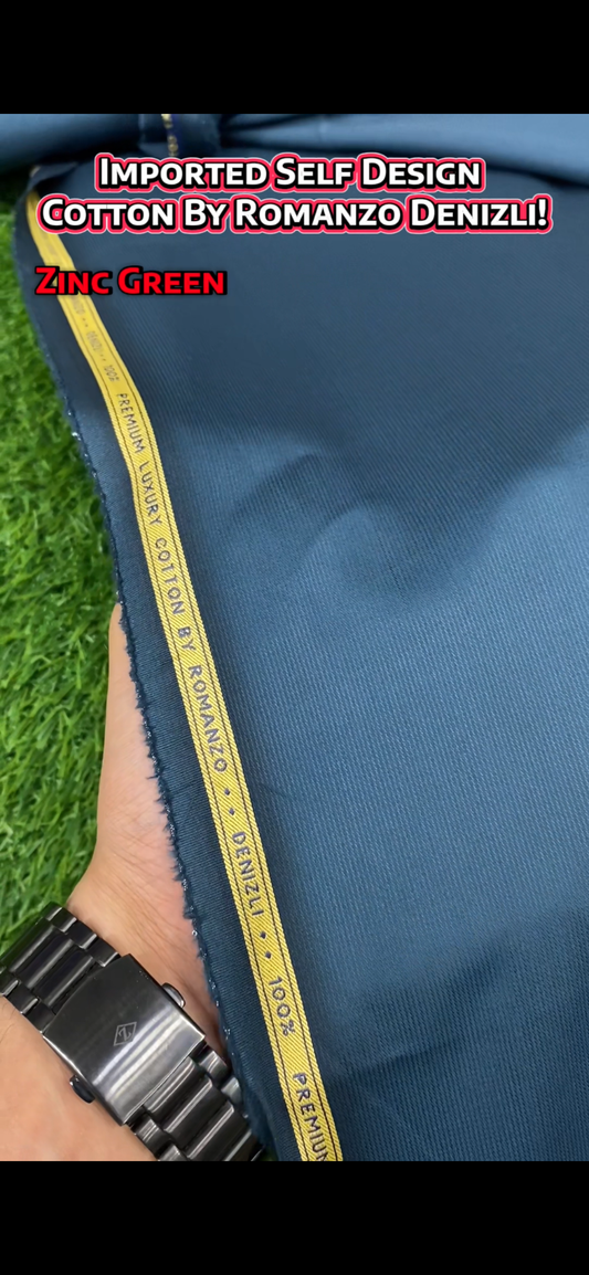 DENIZLI by ROMANZO – 100% Premium Luxury Egyptian Cotton || Zinc Green