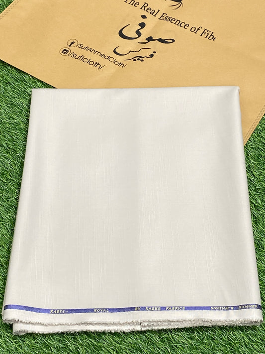 Royal By Raees – Wash & Wear Slub Design (Light Purple) - Sufi Fabrics