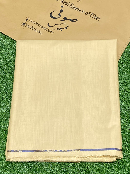 Royal By Raees – Wash & Wear Slub Design (Skin/Beige) - Sufi Fabrics