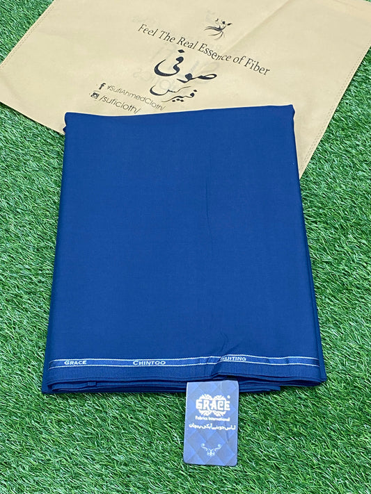 Chintoo By Grace – Wash & Wear (Metallic Blue) - Sufi Fabrics