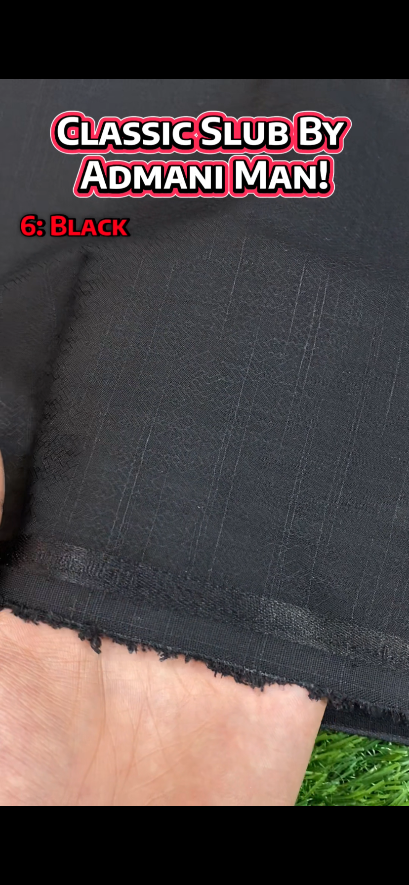 Classic Slub by Admani Man || Wash & Wear || Black