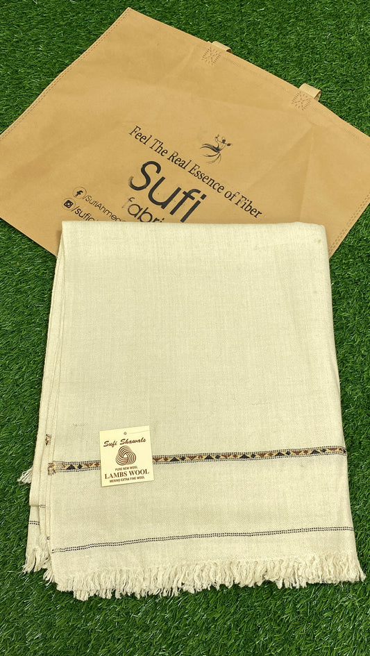 Sufi Wool Wooven Shawl || Light Skin (450 g) - Sufi Fabrics
