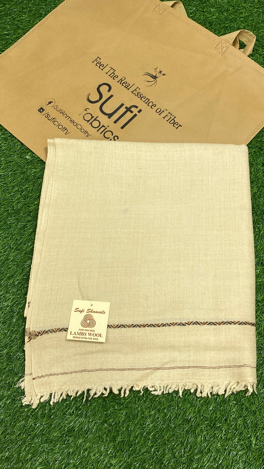 Sufi Wool Wooven Shawl || Light Skin (350 g) - Sufi Fabrics
