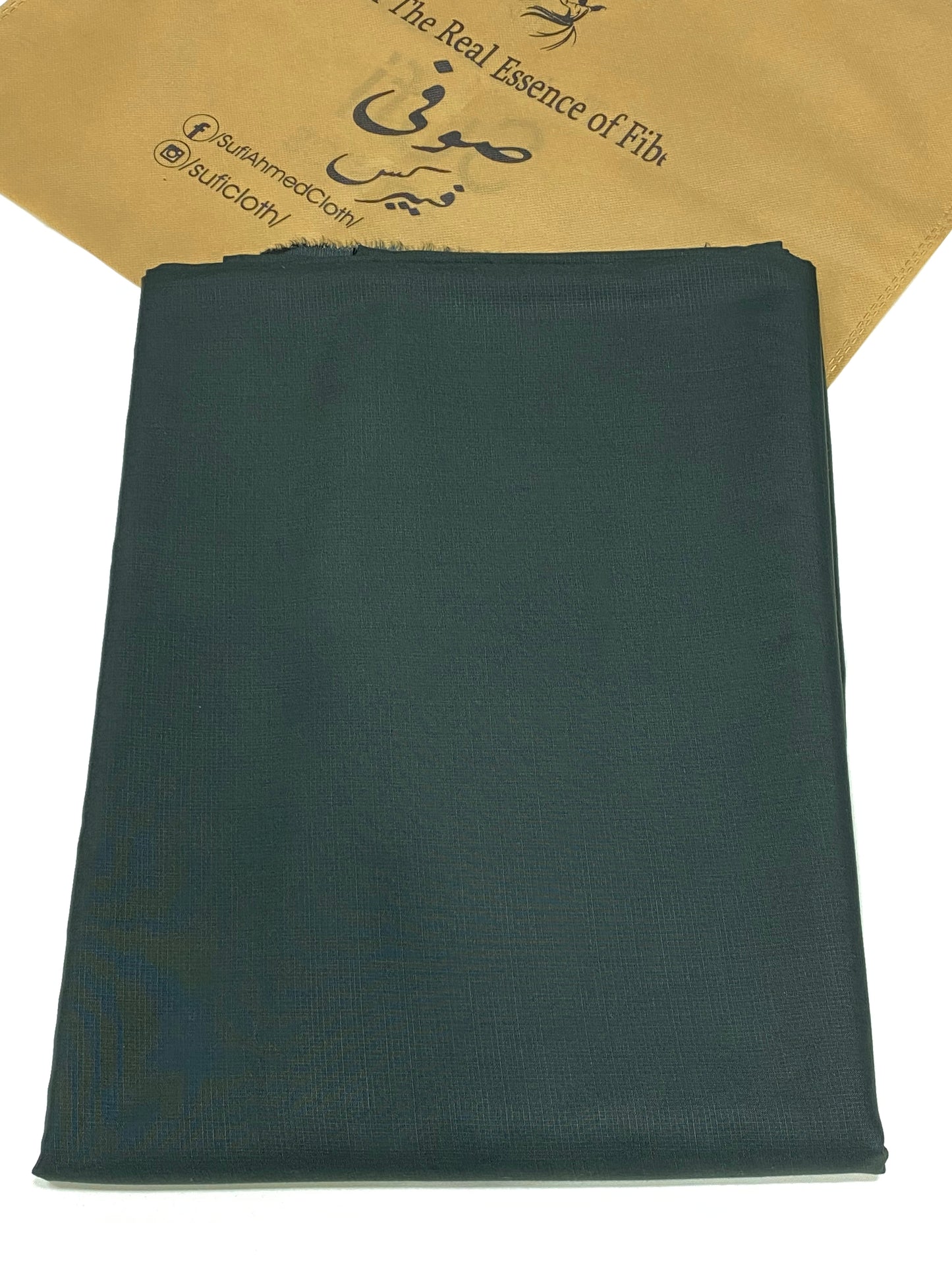 Cherry By Raees – Wash & Wear Self Check Design (Zinc Green) - Sufi Fabrics