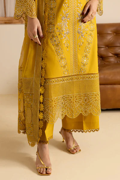 Marjjan Zohra Unstitched Emb Lawn'25 - Sufi Fabrics