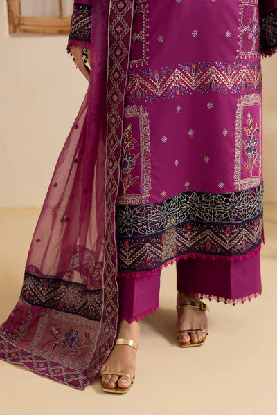 Marjjan Zohra Unstitched Emb Lawn'25 - Sufi Fabrics