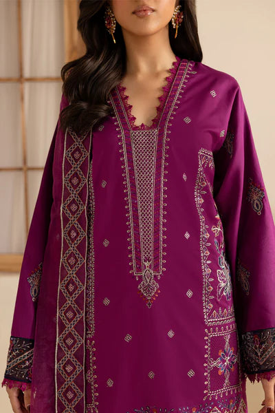 Marjjan Zohra Unstitched Emb Lawn'25 - Sufi Fabrics