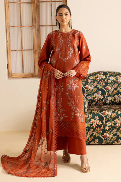 Marjjan Zohra Unstitched Emb Lawn'25 - Sufi Fabrics