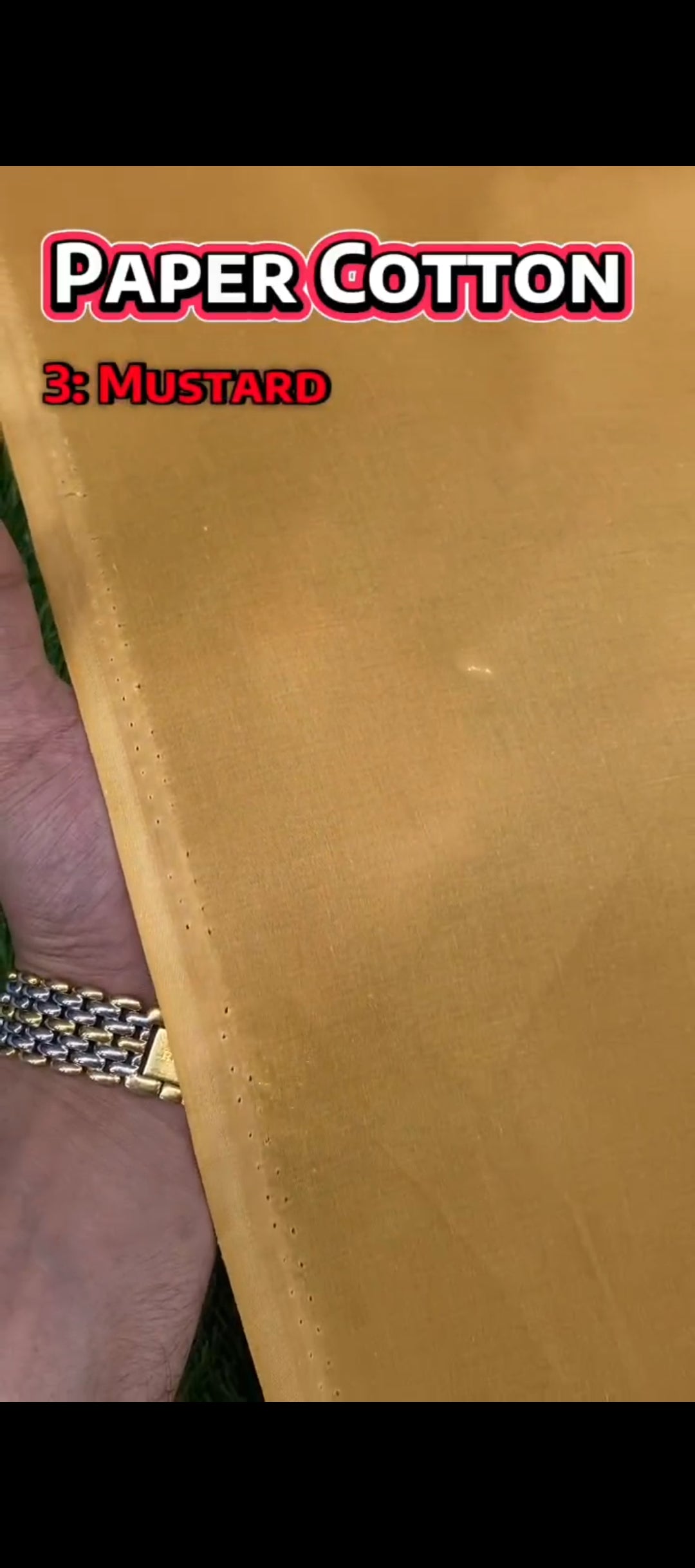 Paper Cotton || Mustard - Sufi Fabrics