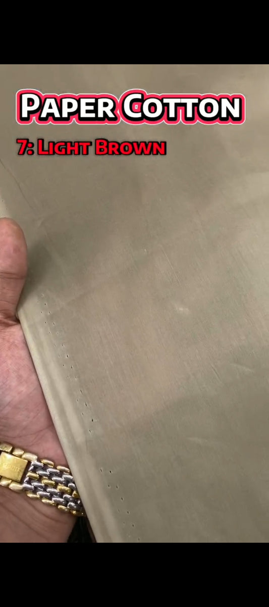 Paper Cotton || Light Brown - Sufi Fabrics