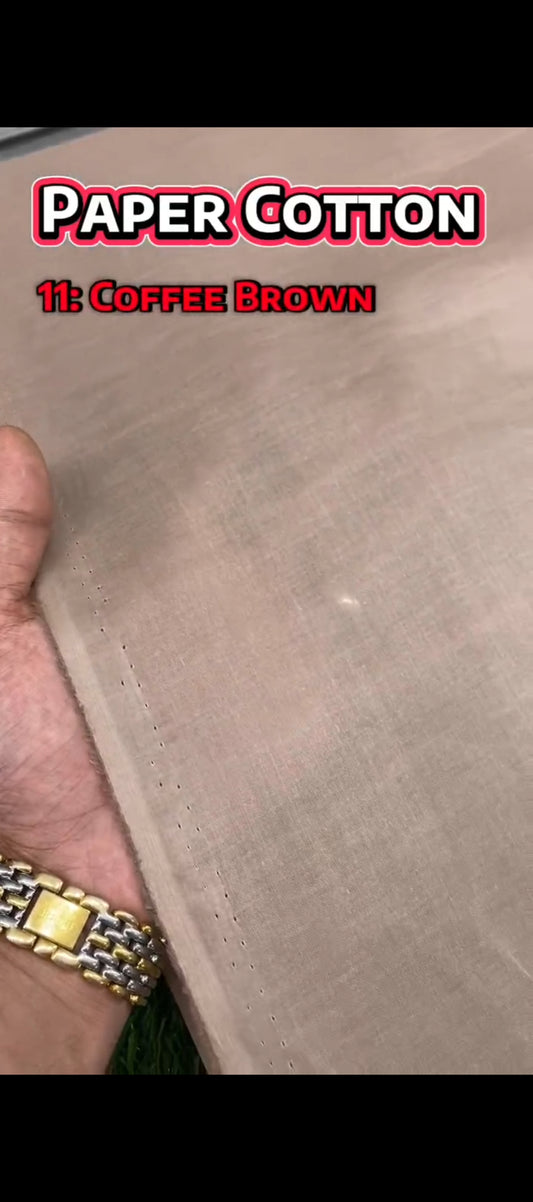 Paper Cotton || Coffee Brown - Sufi Fabrics