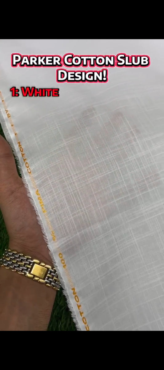 Parker Cotton || Cross Slub Design - Sufi Fabrics