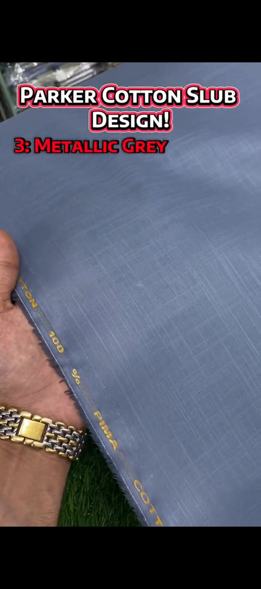 Parker Cotton || Cross Slub Design - Sufi Fabrics