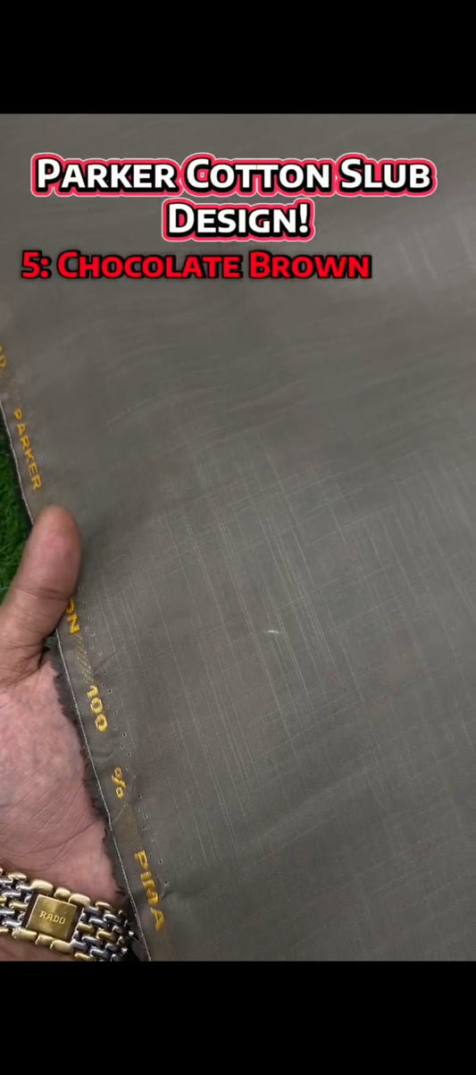 Parker Cotton || Cross Slub Design - Sufi Fabrics