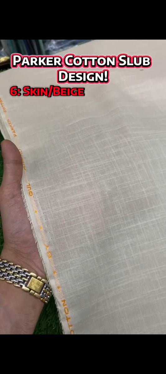 Parker Cotton || Cross Slub Design - Sufi Fabrics