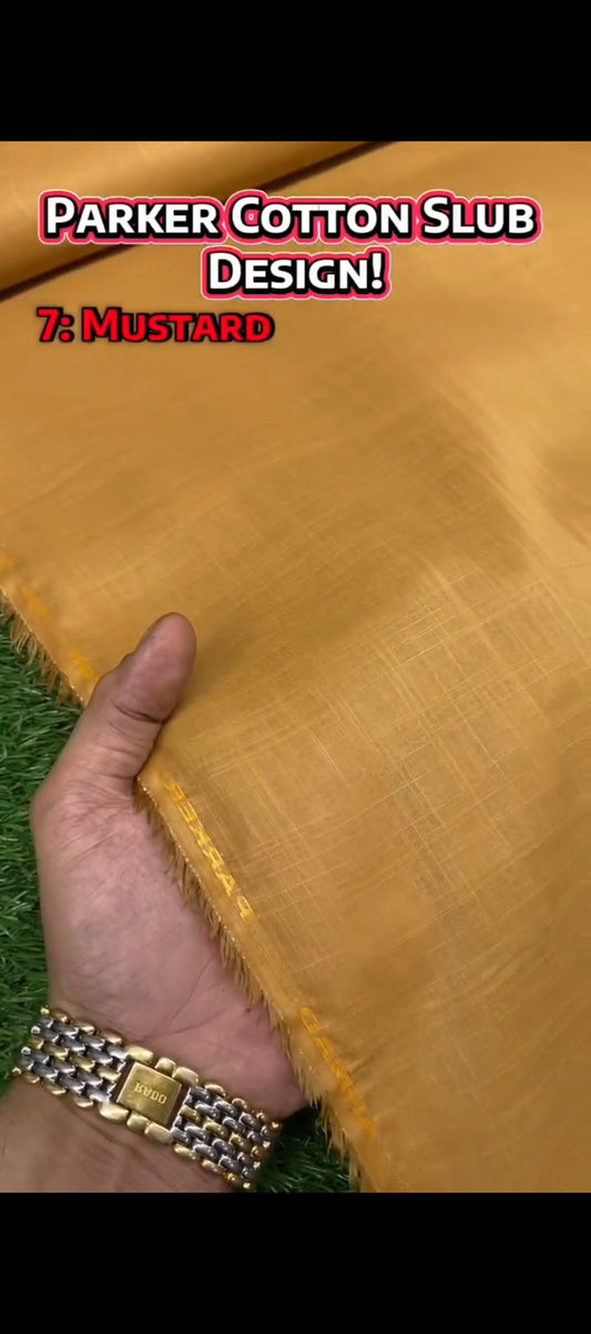 Parker Cotton || Cross Slub Design - Sufi Fabrics