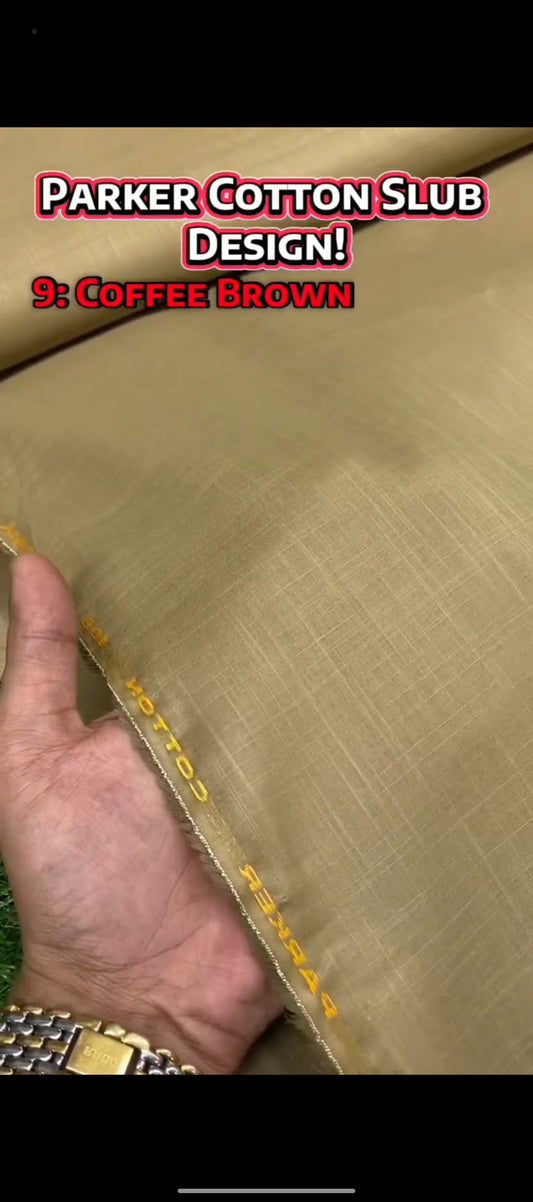 Parker Cotton || Cross Slub Design - Sufi Fabrics