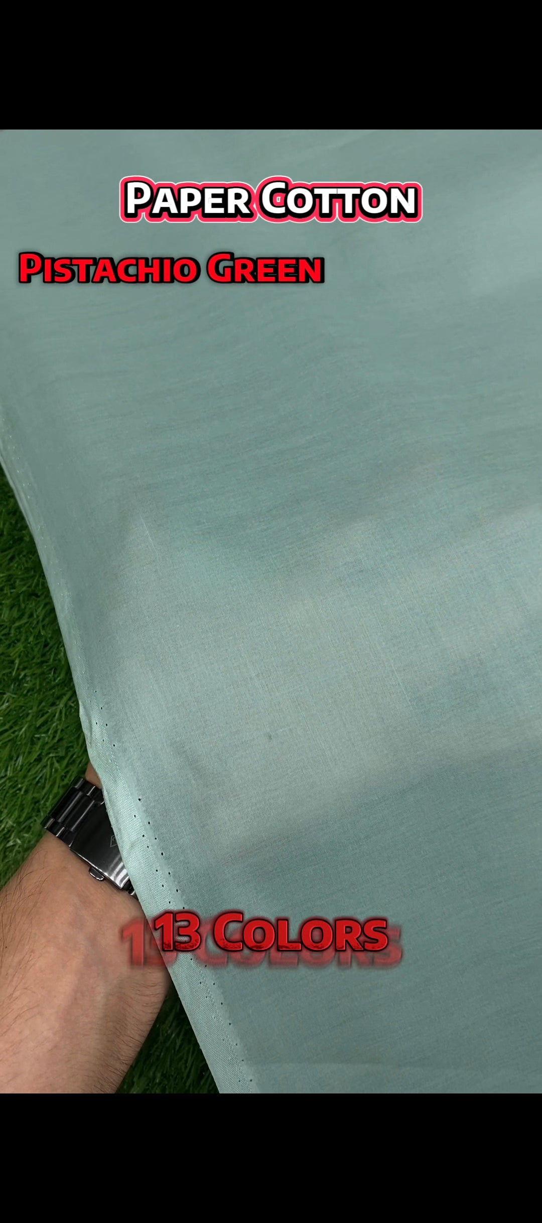 Paper Cotton || Pistachio Green
