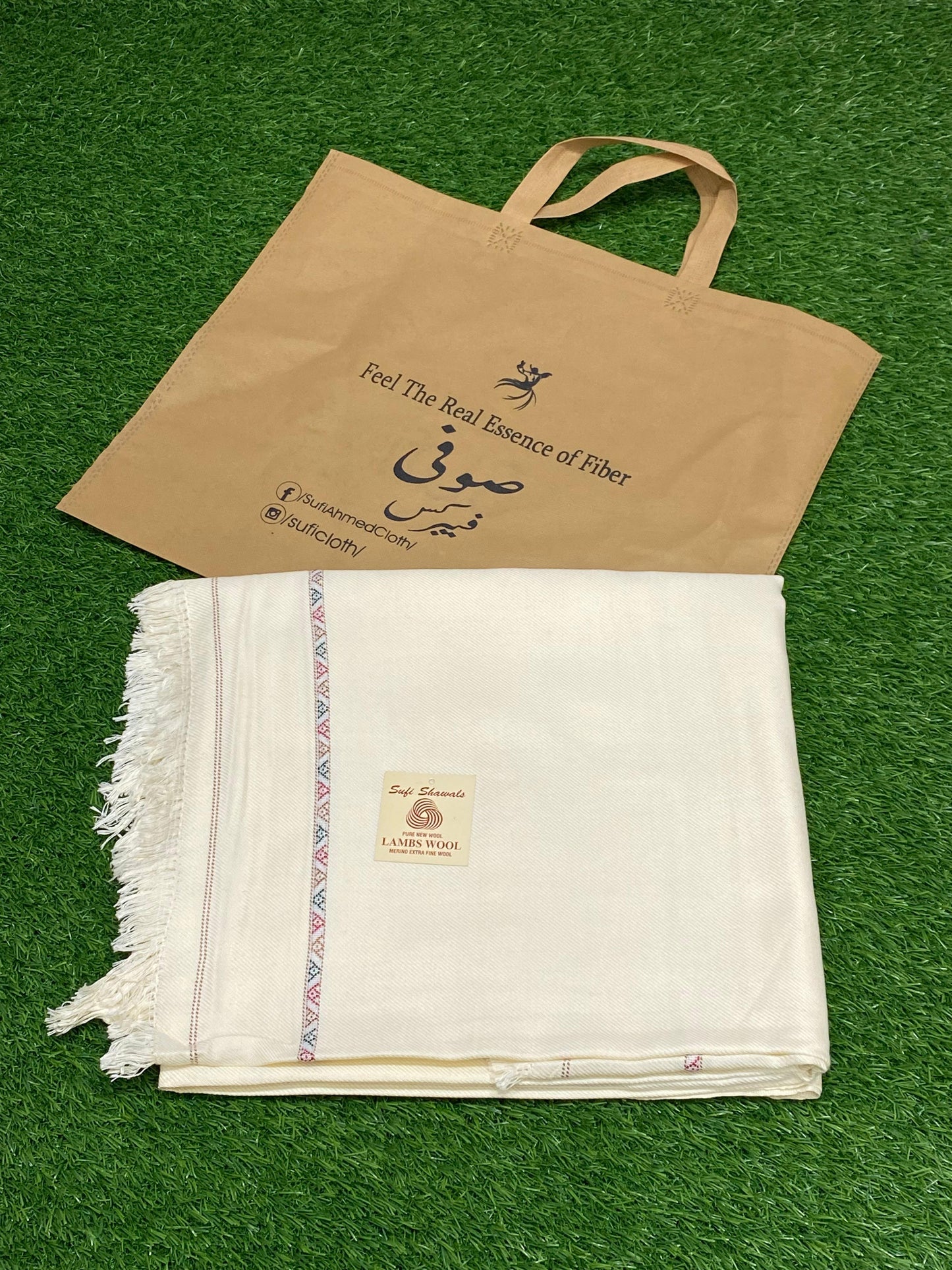 Sufi Shawl || Creamy Off-White