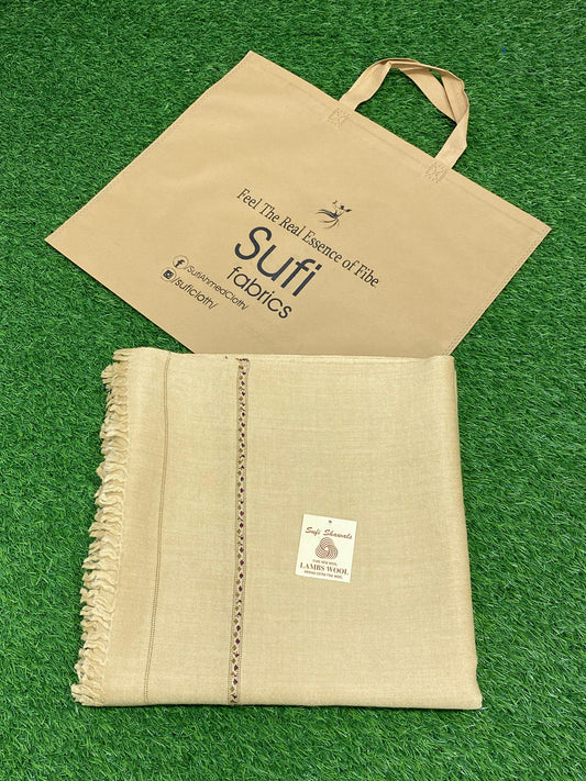 Sufi Wool Shawl || Camel
