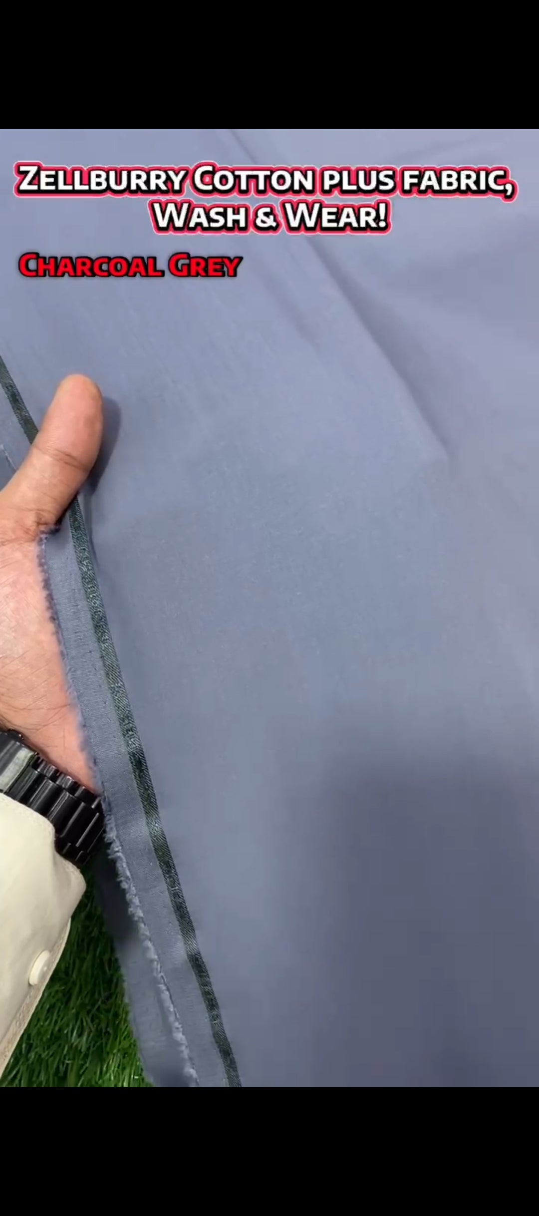 Zellburry Cotton plus || Wash & Wear || Charcoal Grey