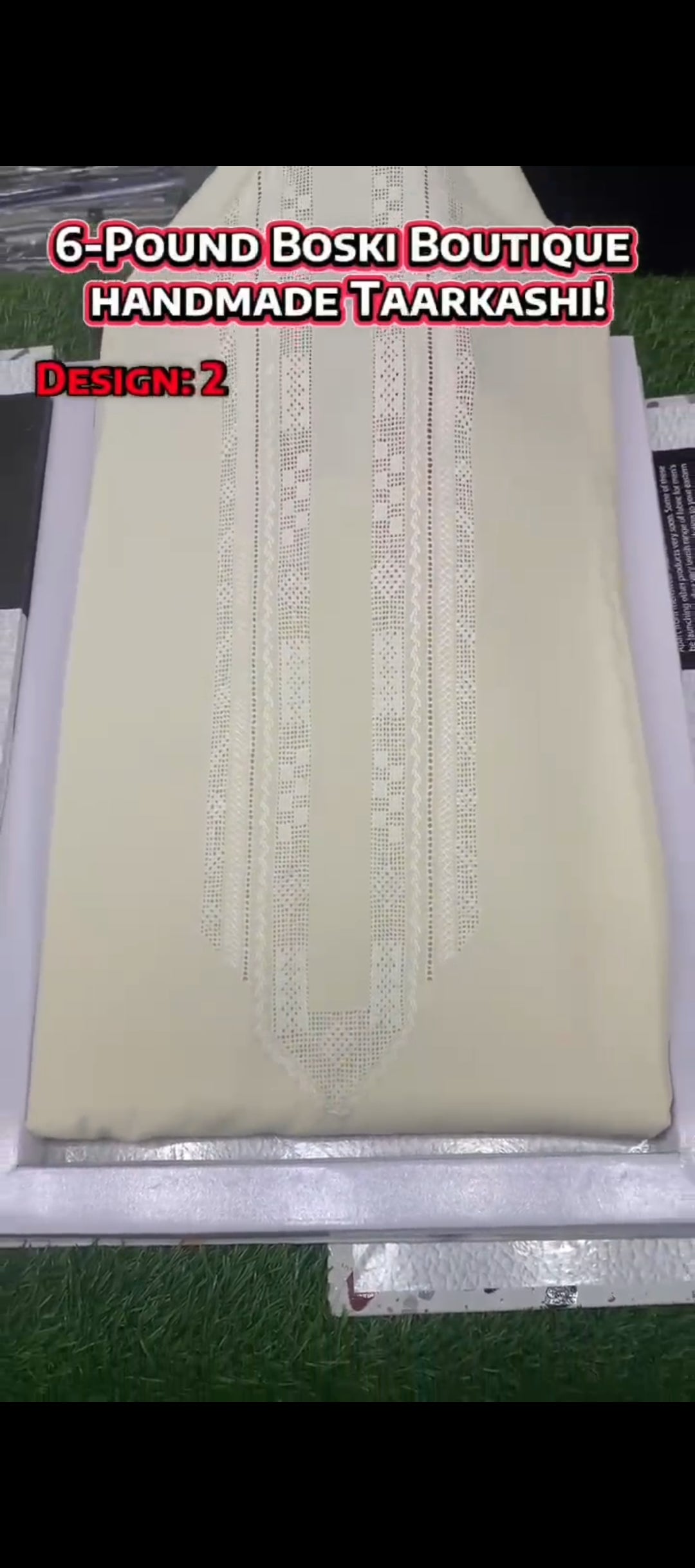 6-Pound Boski Handmade Taarkashi || Design-2 - Sufi Fabrics